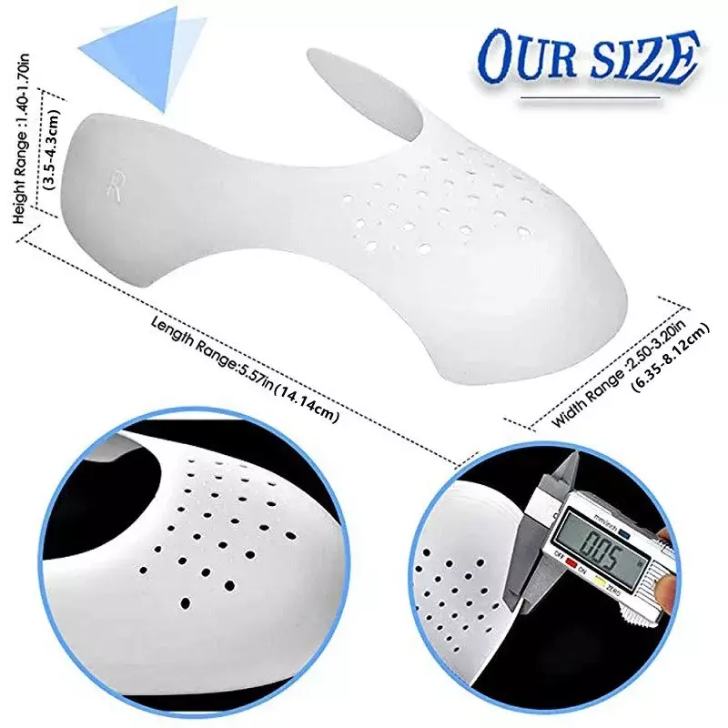 Protector antiarrugas para zapatillas de deporte, expansor para el cuidado de los zapatos, almohadilla de soporte, accesorios para zapatos, 1 par