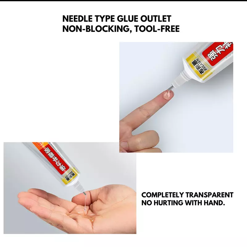 20ML/60ML Shoe Glue Waterproof Universal Strong Leather Adhesive With Precision Applicator Tip