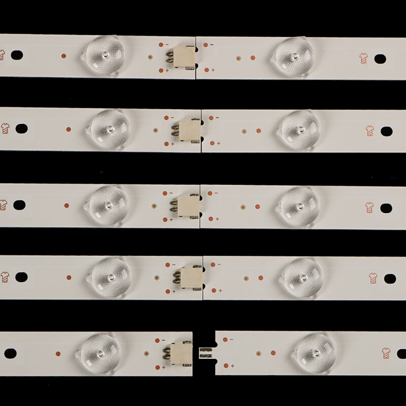 Novo 5 pçs led backlight strip para GJ-2K16-430-D512-V 43put6101/60 43pus6551 43pus6401 43pus601 43pus6101/60 43pus6201 43puh6101