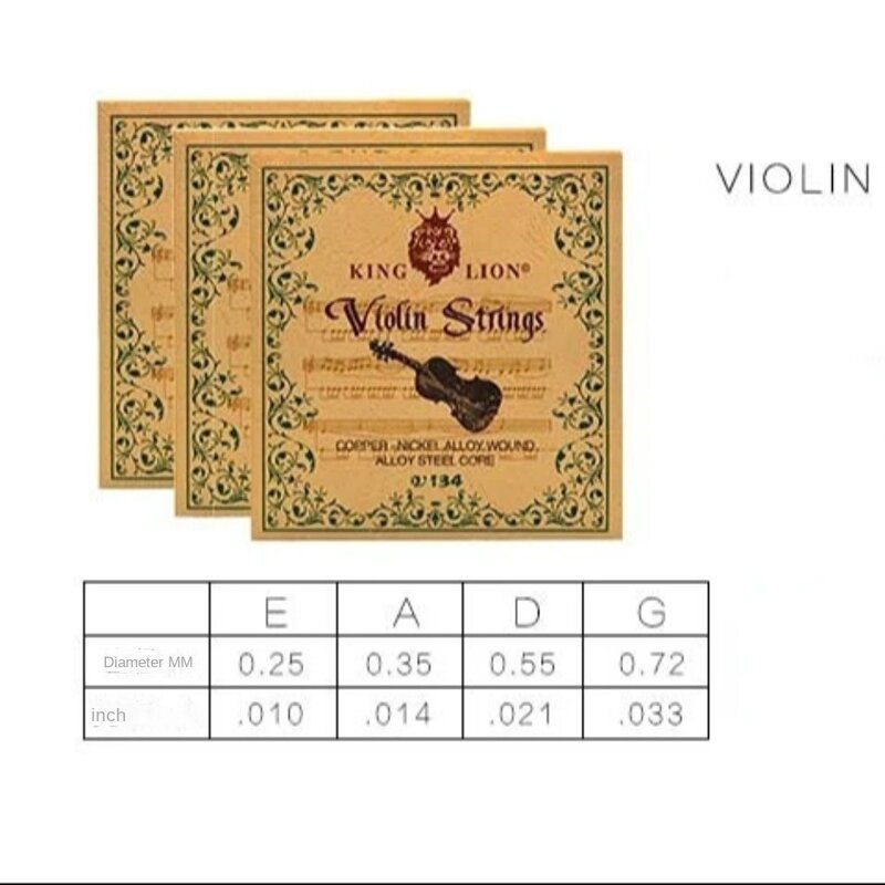 Струна для скрипки со стальным сердечником Король Лев игровая струна из меди-никеля белая медь набор струн для скрипки V134 Универсальный студент