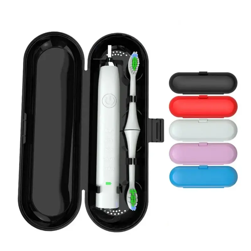 Kotak penyimpanan sikat gigi & pasta gigi, tempat sikat gigi & Pasta gigi dengan penutup pelindung, wadah perjalanan portabel untuk gagang sikat gigi elektrik Oral B