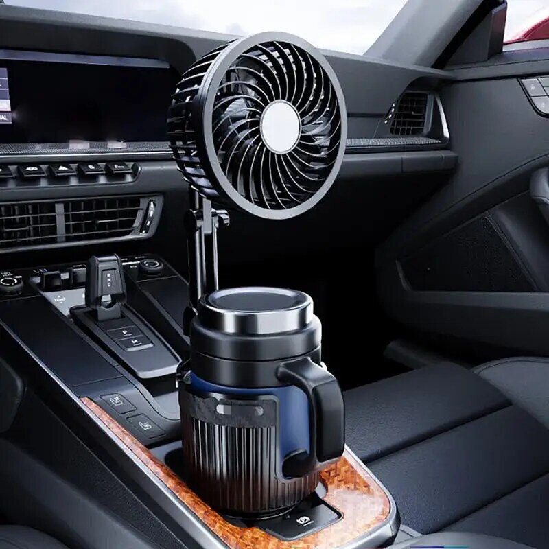 Multifuncional Car Cup Holder com ventilador, Drink Bottle Organizer, Auto Truck Bottle Holder, Stand com ventilador
