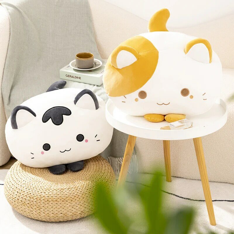 1pc 50CM Kawaii Squishy Cat Plush Toys Cute Sweet Kitten Pillow Stuffed Soft Sofa Cushion Animal Dolls for Girls Friend Gifts