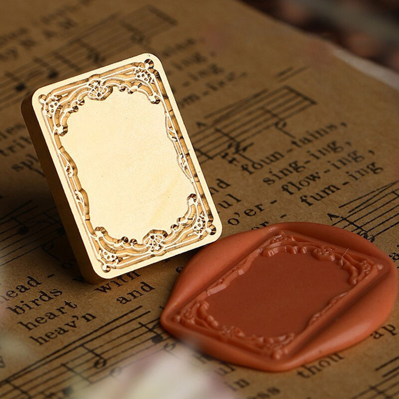 DIY Scrapbooking Envelope Wedding Party Invitation Fire Paint Seal Wax Stamp Heads Photo Frame Series Sealing Wax Stamp Head