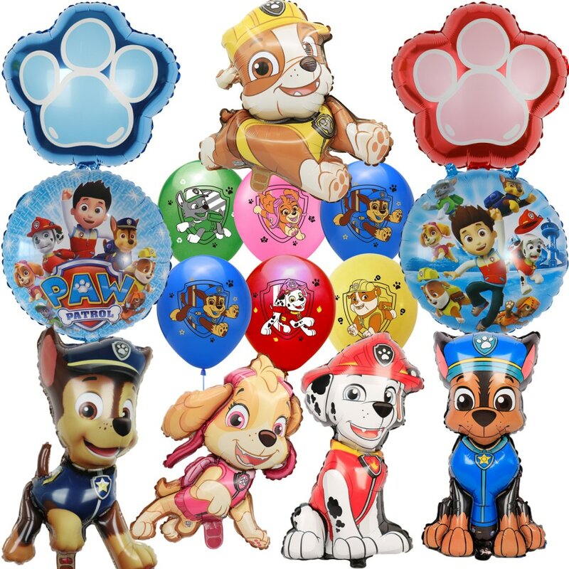PAW Patrol Birthday Party Decoration Children Tableware Paper Plate Cup Napkins Backdrop Baby Shower Party Balloon Toys Supplies