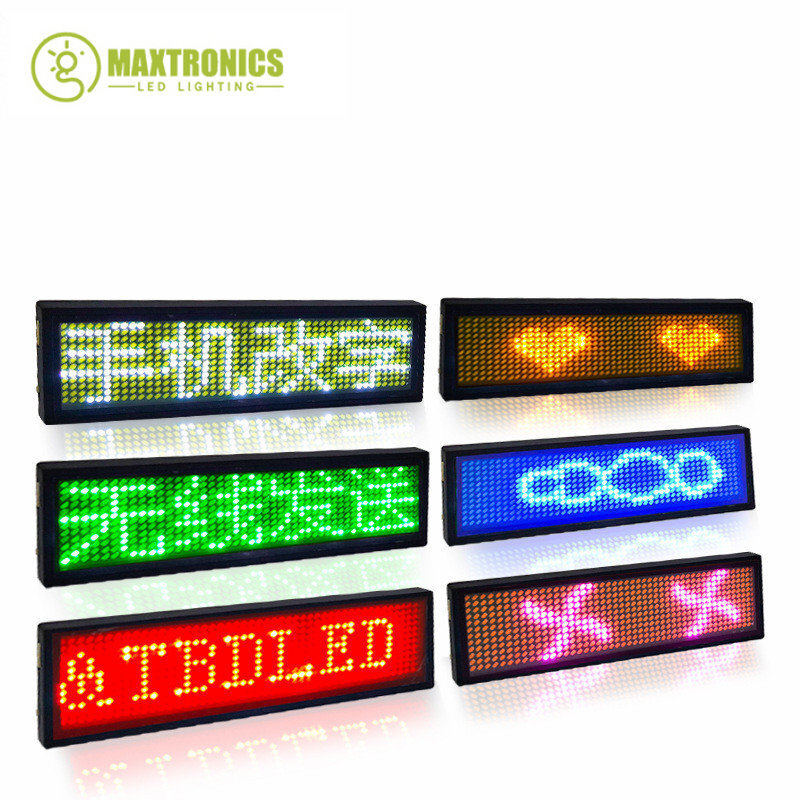 Placa LED Digital recargable con Bluetooth, Mini placa LED programable con mensaje de desplazamiento, 15 idiomas, módulo de placa