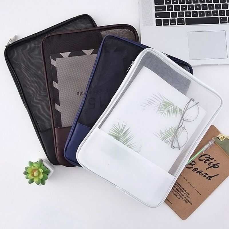 휴대용 종이 폴더 비즈니스 스토리지 지갑 메쉬 가방, 확장 지갑, 그리드 파일 가방, 문서 정리함, A4 파일 폴더 가방