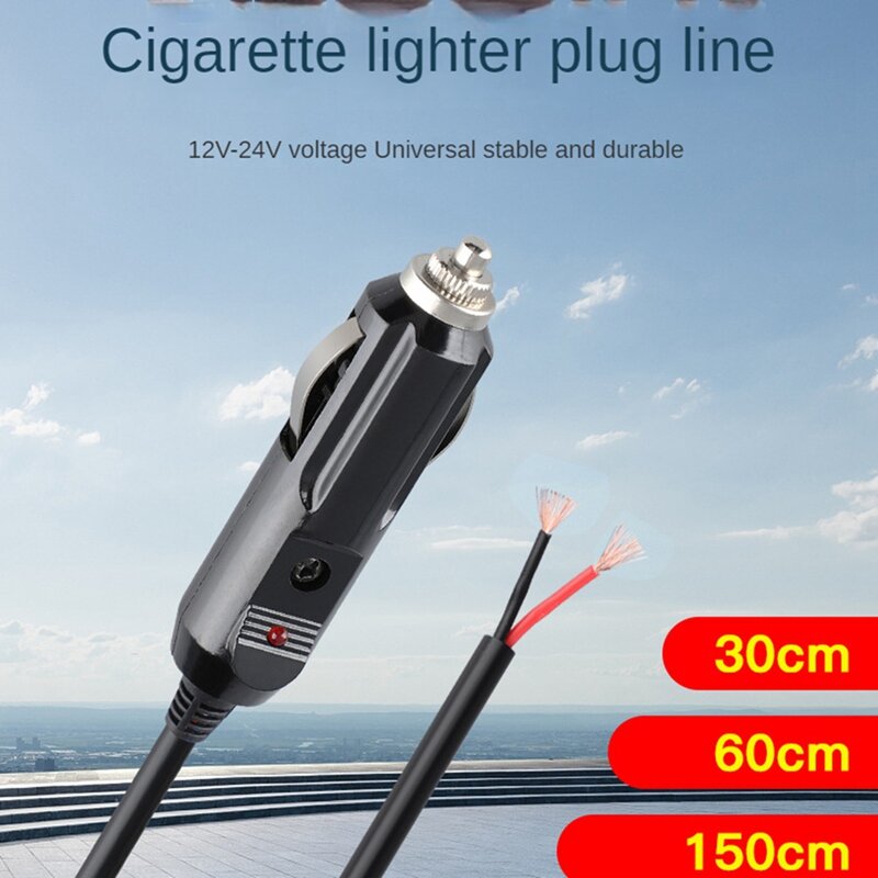 1 Stuk 15a Hoge Plus Lichtere Kop 30Cm Auto Aansteker Stekker Kabel Auto Adapter Kabel