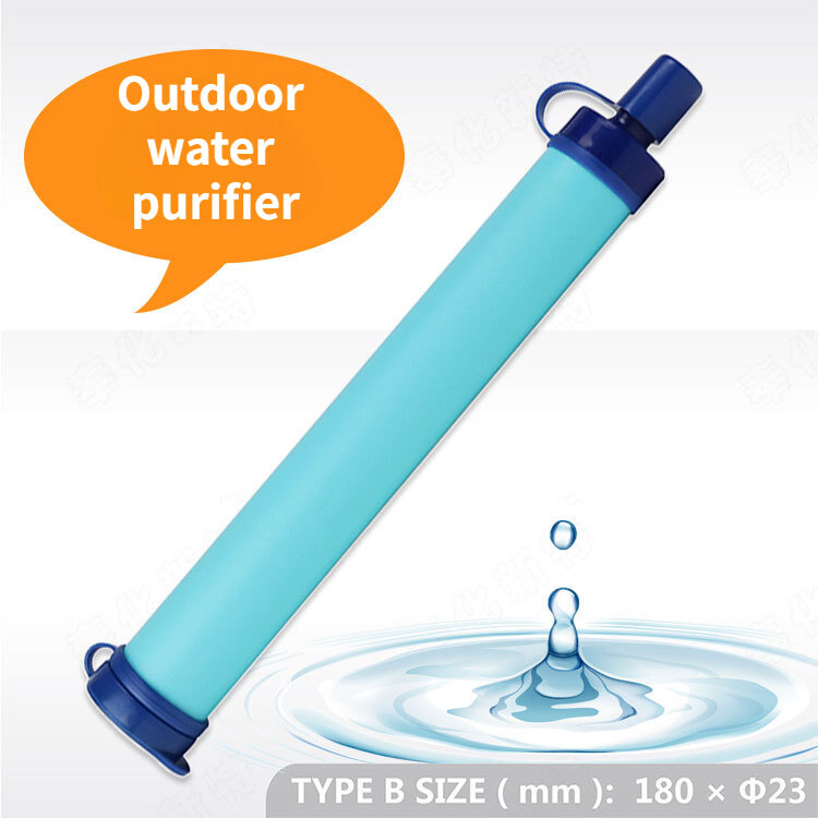 Purificador de agua potable tipo B para acampada y exteriores, purificador de agua con filtro portátil
