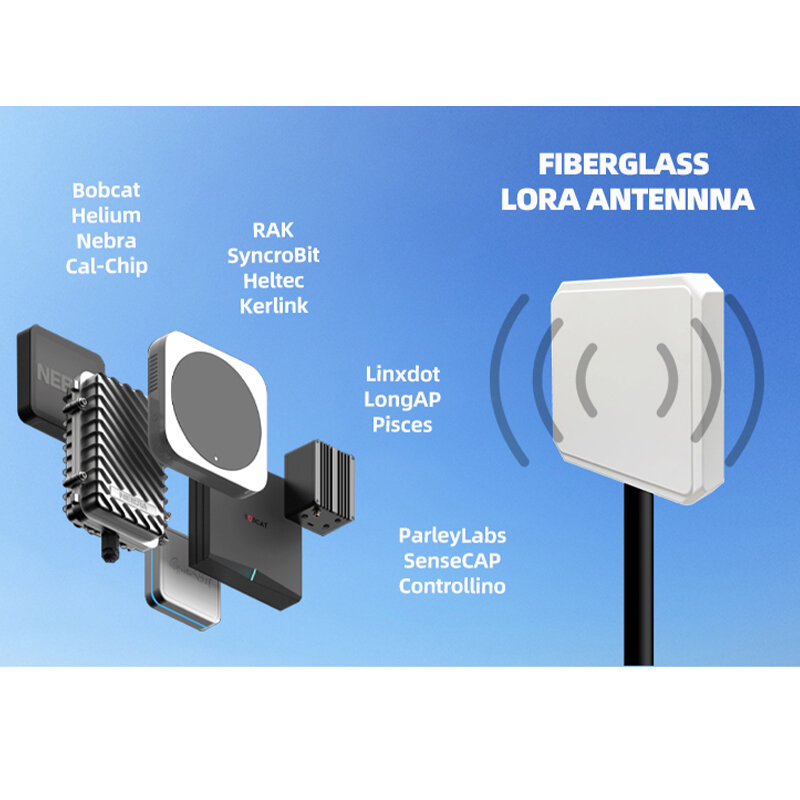 แผงเสาอากาศทิศทาง868Mhz 915Mhz 8dBi กันน้ำ Sector Directional Antenna สำหรับ LoraWan HNT Hotspot สัญญาณครอบคลุม