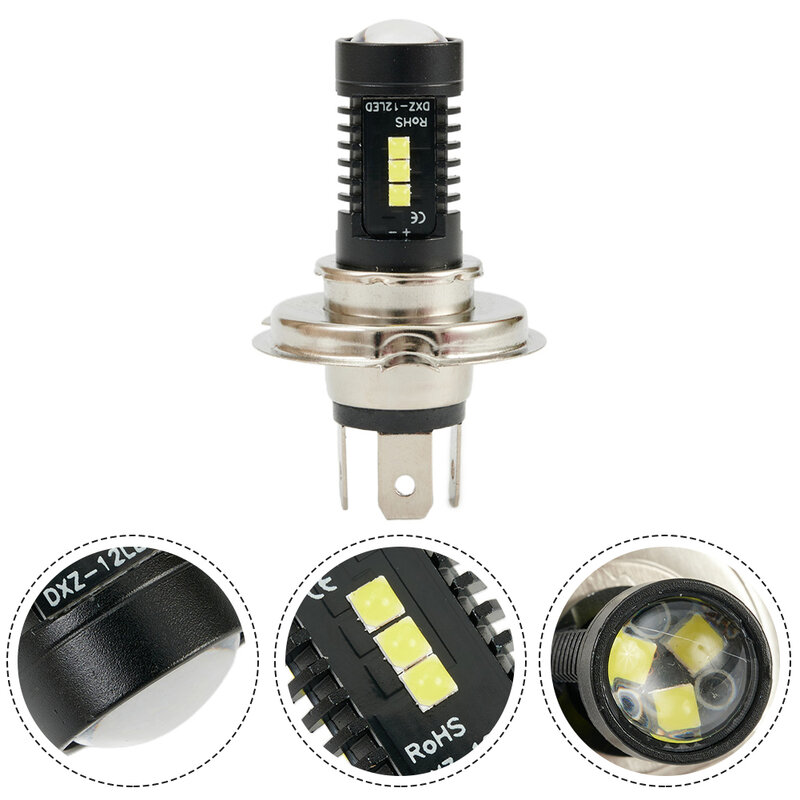 Durable New Practical Car Lights 9003 Bulb COB Conversion DC 12V-24V Pure White Replacement 1800LM High/Low Beam
