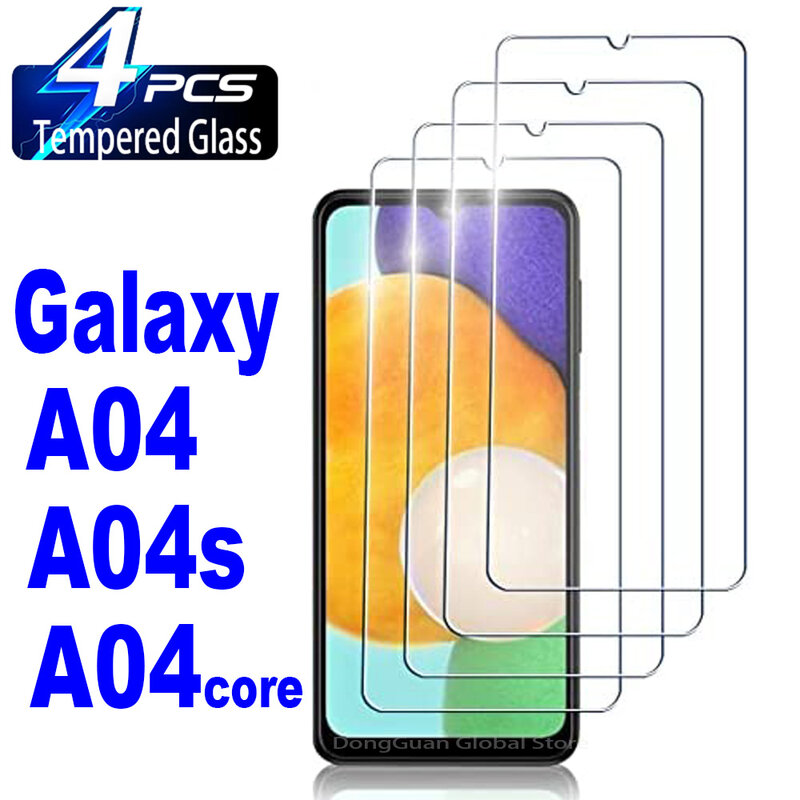 2/4個強化ガラス三星銀河A04 A04s A04core A04eスクリーンプロテクターガラスフィルム