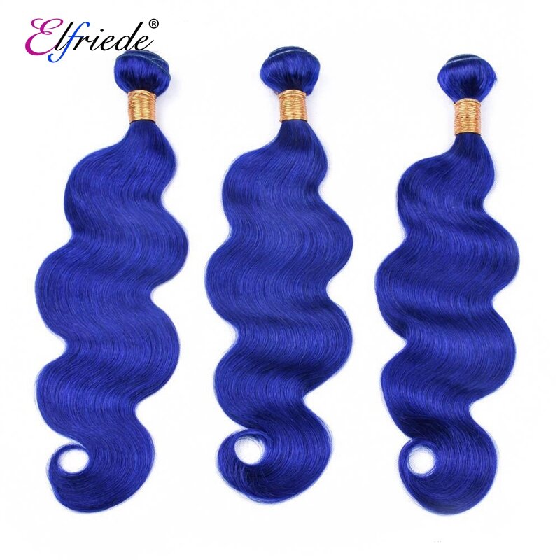 Elfriede, чистые синие волнистые цветные человеческие волосы, модель 100%, человеческие волосы для наращивания, бразильские волосы, скидки на скидки, человеческие волосы для наращивания