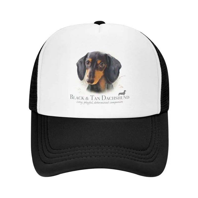 Gorra de béisbol personalizada para hombre y mujer, gorro ajustable de Hip Hop con estampado de perro salchicha, perro y mascota, color negro, para verano
