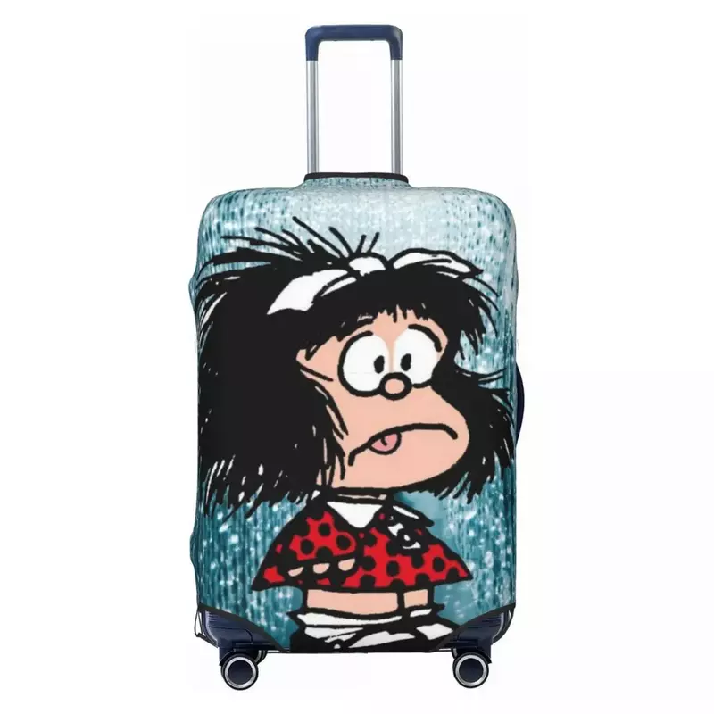 Mafalda-Juste de valise antichoc, drôle, voyage de croisière en vol, bagages pratiques, fournitures de protection