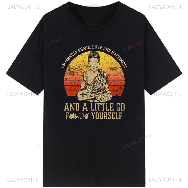 Man Leisure Tshirt Vintage Namaste Mother Explicit T Shirt Male O Neck Loose Tops Hombre Summer XS-3XL Tees Roupas Masculinas