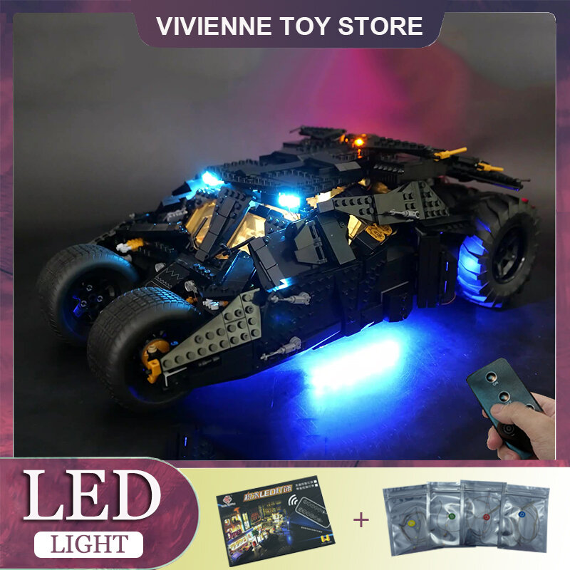 Kit de luz LED RC para LEGO 76240 Batmobile Tumbler Technical Building Blocks Toy (solo luz LED, sin modelo de bloques)