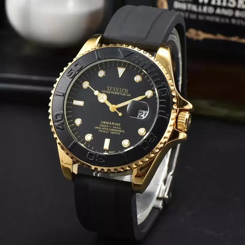 Relógio de pulso de quartzo multifunções masculino, Top AAA, marca original relógios para homens, data automática, negócios, esporte, masculino, moda