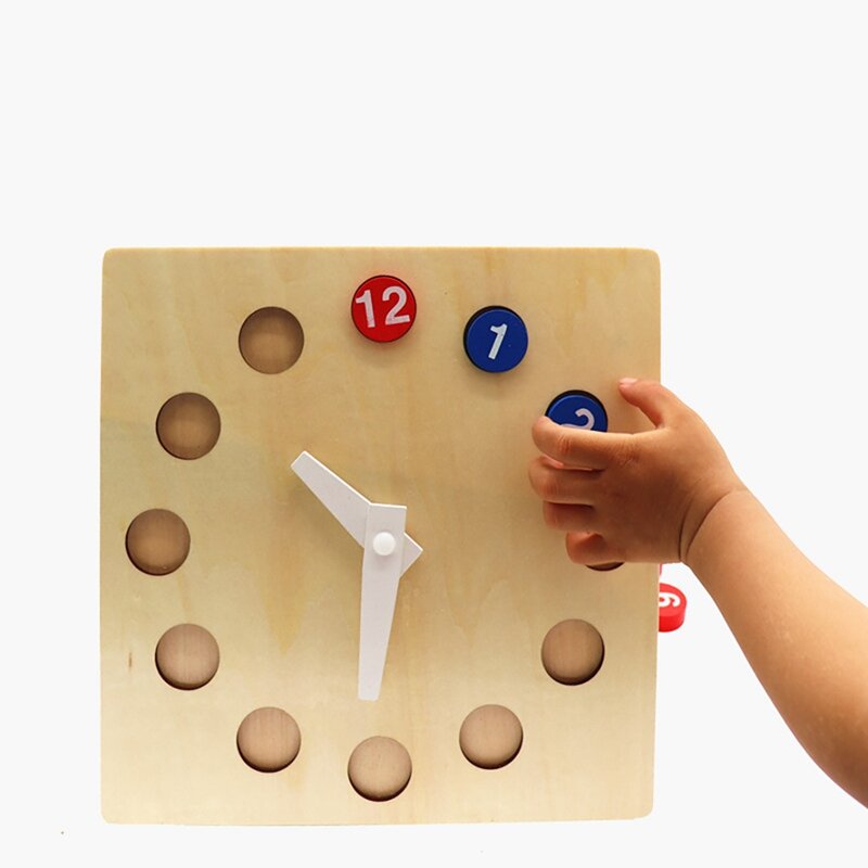 Wczesna działalność edukacyjna zabawkowy zegar drewniane Puzzle do nauki zegara i czasu aktywności przedszkolne zabawki pomoce nauczycielskie
