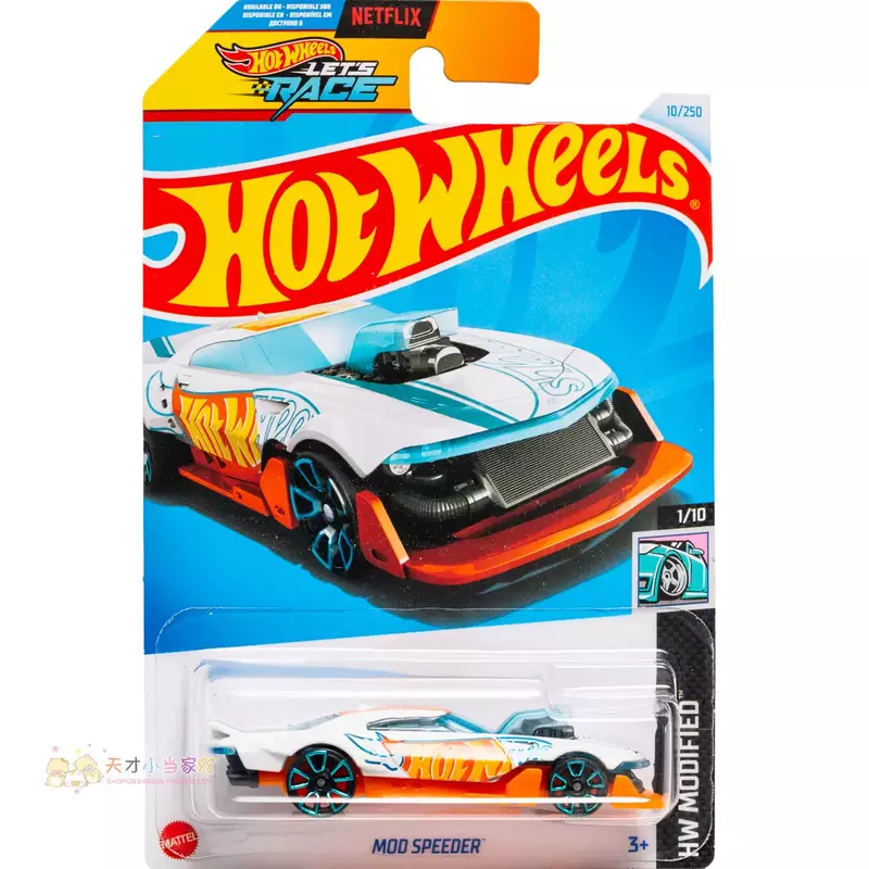 2024F asli Hot Wheels mobil 1/64 Diecast mainan untuk anak laki-laki Alloy kendaraan Supercharged MOD Speeder Alarm Terra Tracktyl Shark Bite