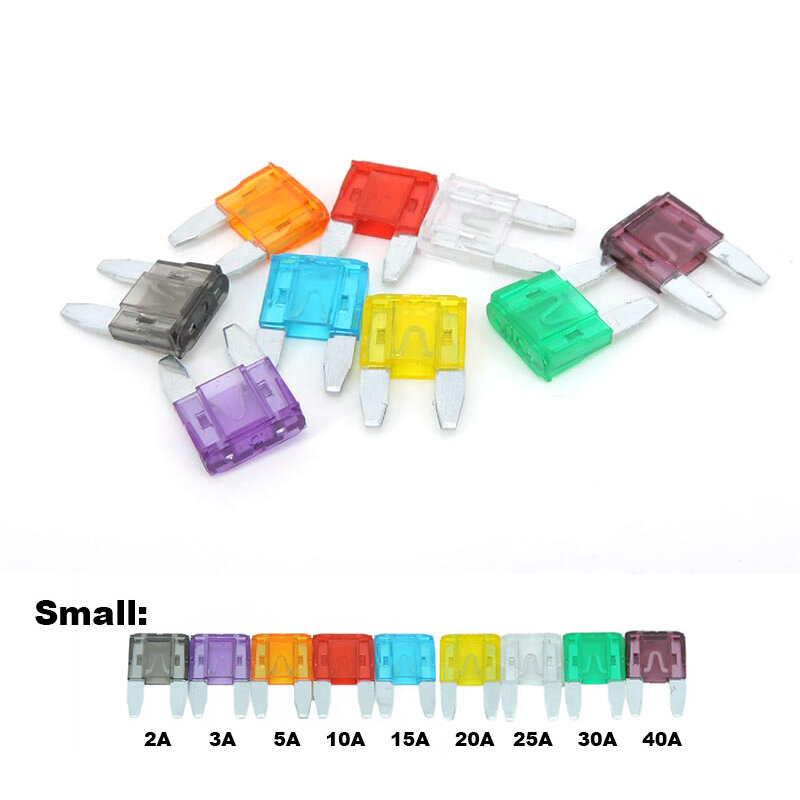 10x Small Size Aluminum Car Blade Fuse for Car Truck Boat Auto Accessories Fuses Automotive 2a 3A 5A 10A 15A 20A 25A 30A 40A L1