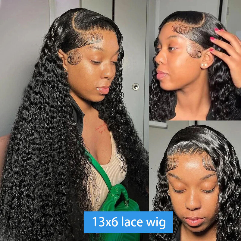 Loose Deep Wave 30 32 Inch Transparent Lace Front Wig 13x4 Curly 4x4 Closure Wig 13x6 Brazilian Water Wave Human Hair Wigs Women