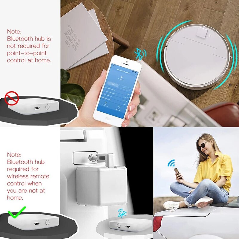 Tuya Smart Home Finger Bluetooth Robot Smart Switch Button Pusher Bot App Remote Control Timer Voice for Alexa Google Assistant
