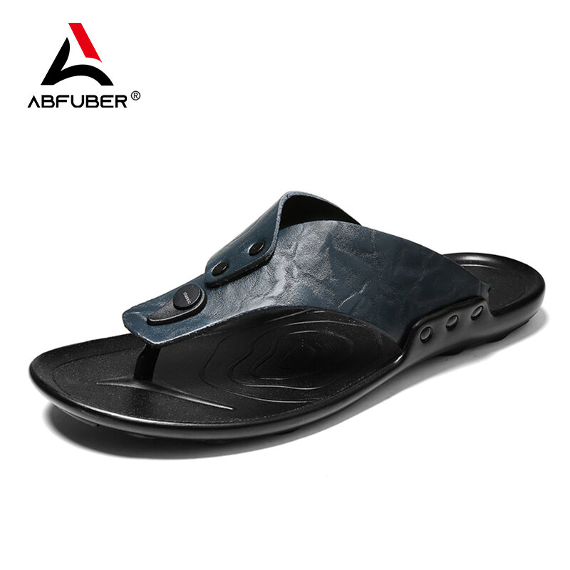Microfiber flip flops Men Sandals Slippers Leather Men Summer Shoes Sandalias Lightweight Comfort Beach Sandals Outdoor