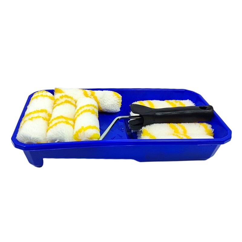 Acrylic Fiber Roller with Handle Thickened Tray for Precise Painting and Decors
