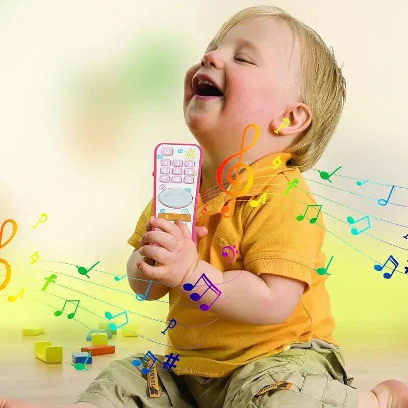 Brinquedo remoto educacional precoce TV, brinquedos musicais com luz e som, brinquedos Montessori criativos, brinquedos pré-escolares sensoriais para aniversário