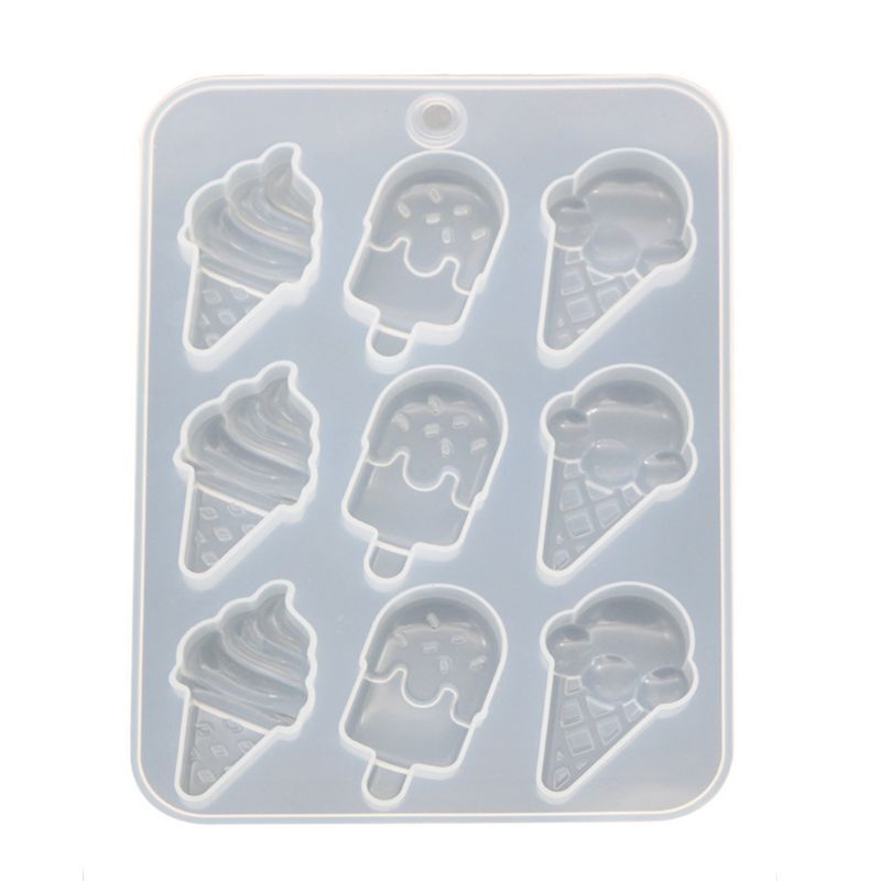 Ice Cream Popsicle Food Keychain Pendant Silicone Resin Mold Jewelry Tools