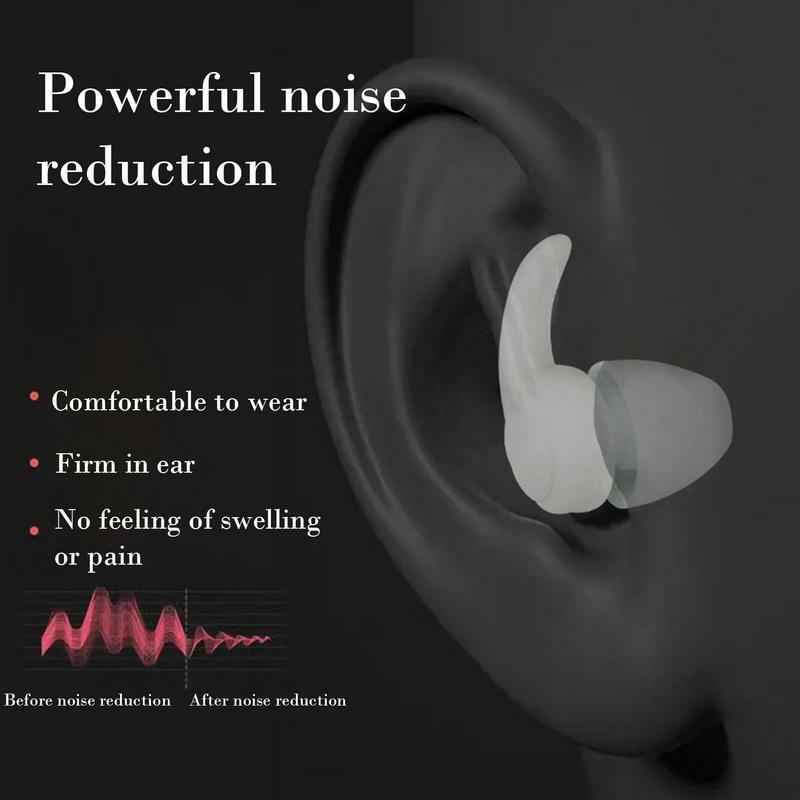 1 Paar Anti-Noise-Silikon-Ohr stöpsel Geräusch unterdrückende Ohr stöpsel zum Schlafen Schwimmen Weicher, bequemer Schlaf-Gehörschutz