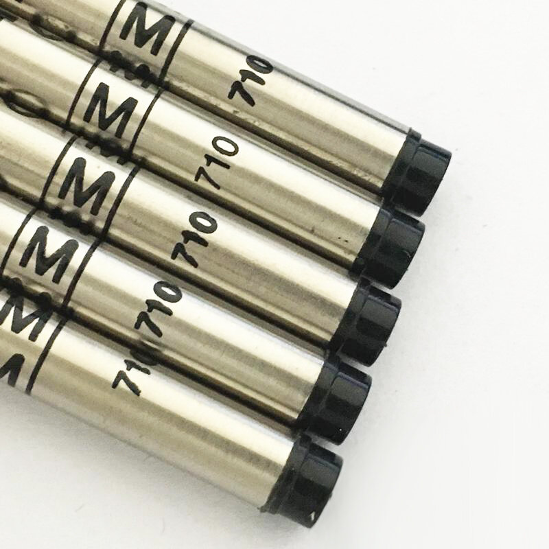 MB-recambio de bolígrafo de lujo, accesorios de papelería escolar, escritura suave, negro y azul, 0,7mm
