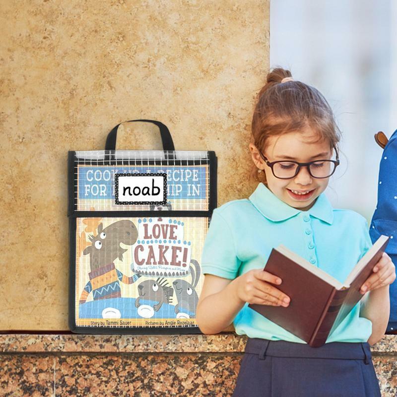 شبكة سستة الحقيبة حقيبة وثيقة الطالب شفافة مع مقبض حقيبة يد الأطفال دروس كتاب حقيبة البريدي المجلدات متعددة الأغراض ل