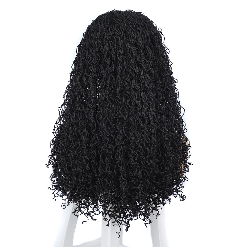 New Box Braided Wigs For Black Women Heat Resistant Crochet Braided Wig African Synthetic Braiding Hair Short Kinky Twist Wig