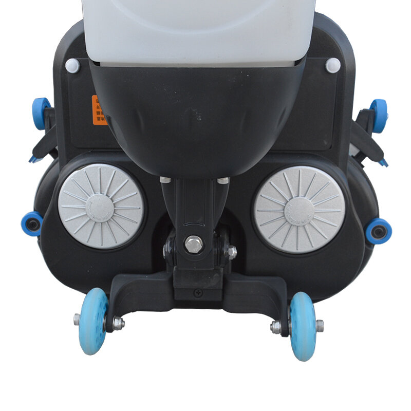 mini floor scrubber walk behind double brush cleaning equipment in high cleaning efficiency at attractive prices