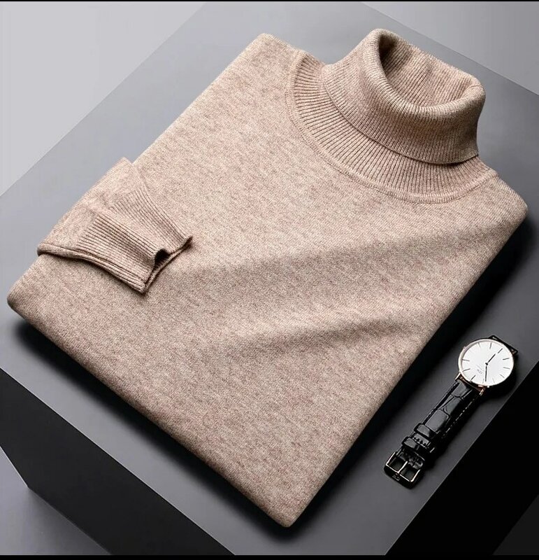 Sweater  Winter Warm New Style Casual Long Sleeve  Half High Collar Bottomed Sweater Knit Sweater