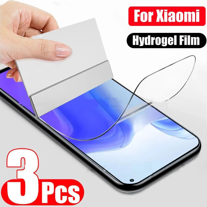 3Pcs Hydrogel Film Voor Xiaomi Mi 9 8 Se 9T Pro Max 2 3 Screen Protector Mi 9 8 A3 A2 Lite 6 6X Mix 2 2S 3 Play Beschermende Film