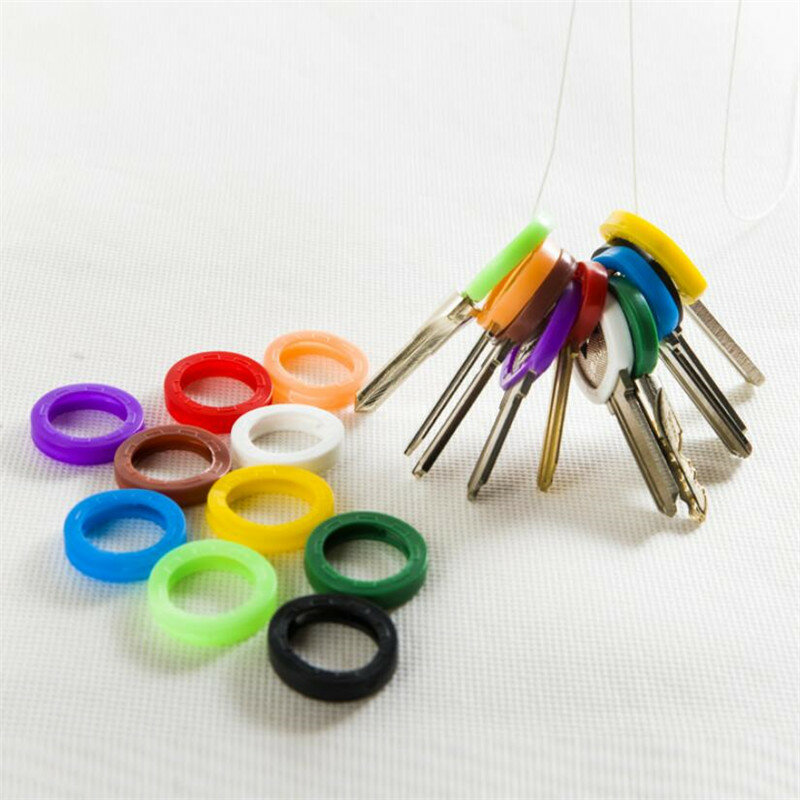 8 sztuk/16 sztuk mieszane kolor Hollow gumowy klucz obejmuje wielokolorowy okrągły miękkiego silikonu klucze zamki Cap elastyczny Topper brelok