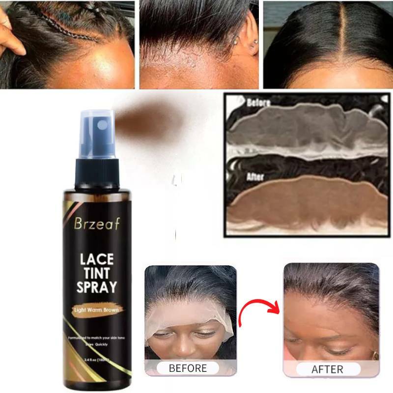 Lace Tint Spray for Lace Wigs and Dark Brown Middle Brown Light Brown Lace Tint Spray For Closures Wigs And Closure Front 100ml