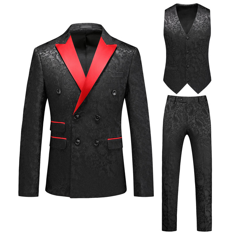 J13  Suit suit men's business casual three-piece formal suit