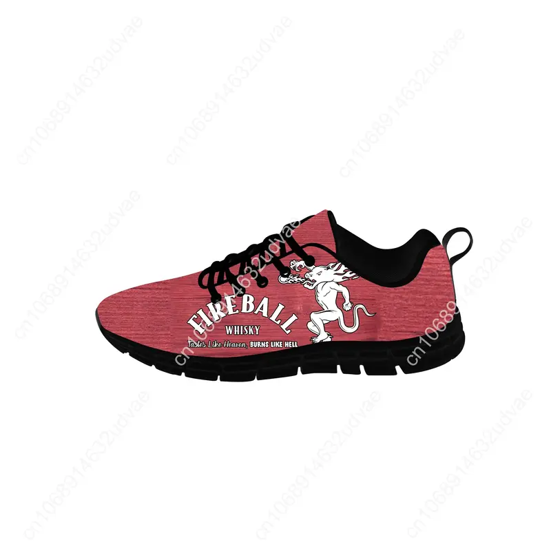 Кроссовки Fireball мужские/женские с рисунком корицы, низкие кеды, виски, повседневная холщовая обувь для подростков, легкая обувь для бега с 3D принтом
