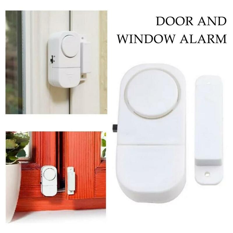 Alarm pintu dan jendela nirkabel, Sensor magnetik sistem Alarm keamanan anti-maling, pintu jendela rumah Keamanan 1 buah