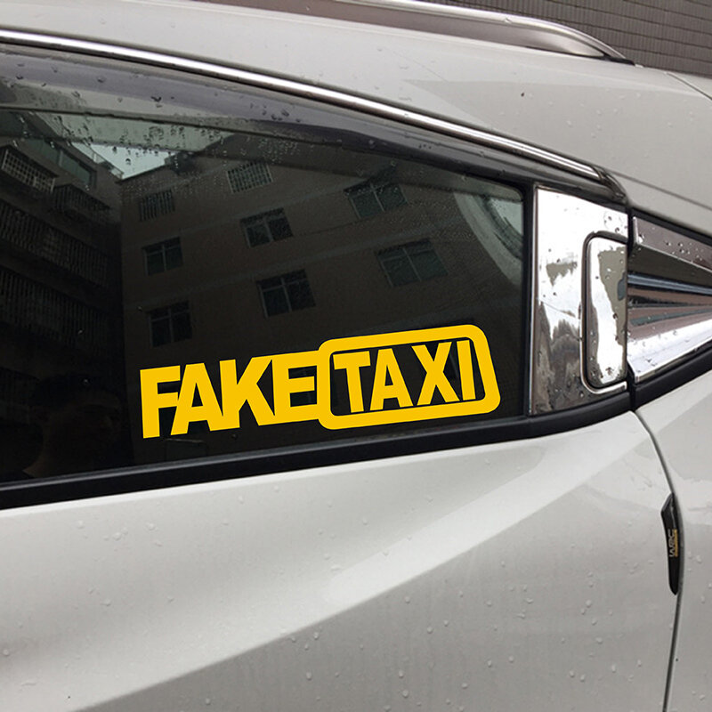 1Pcs Universal FAKE TAXI Car Auto Sticker Decal Emblem Self Adhesive Vinyl For Car Funny Car Sticker