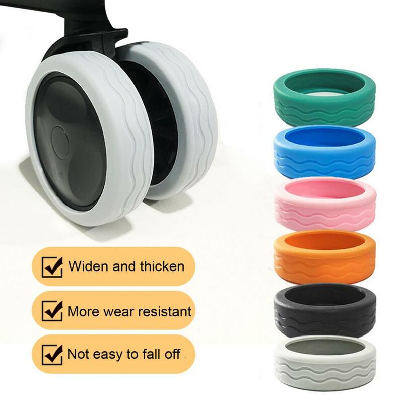 Colorful Luggage Wheel Covers 8pcs Luggage Wheel Cover Set Noise-reducing Rubber Caster Protective Covers for Spinner