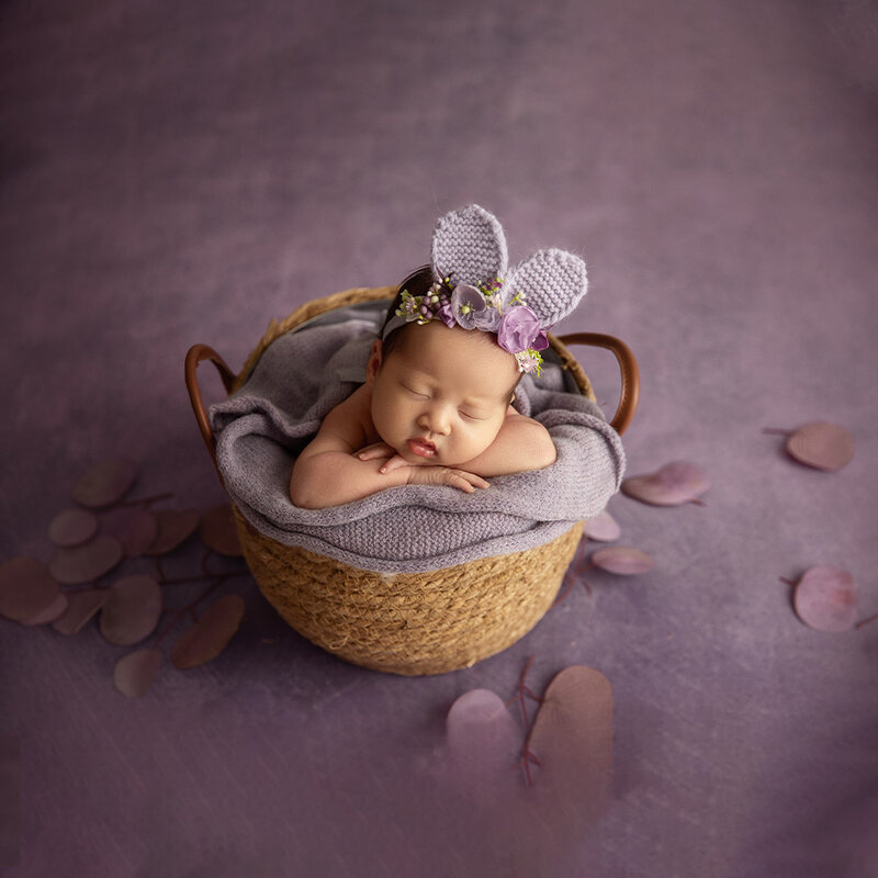 新生児用寝袋,ヘッドギア付き帽子,写真アクセサリー