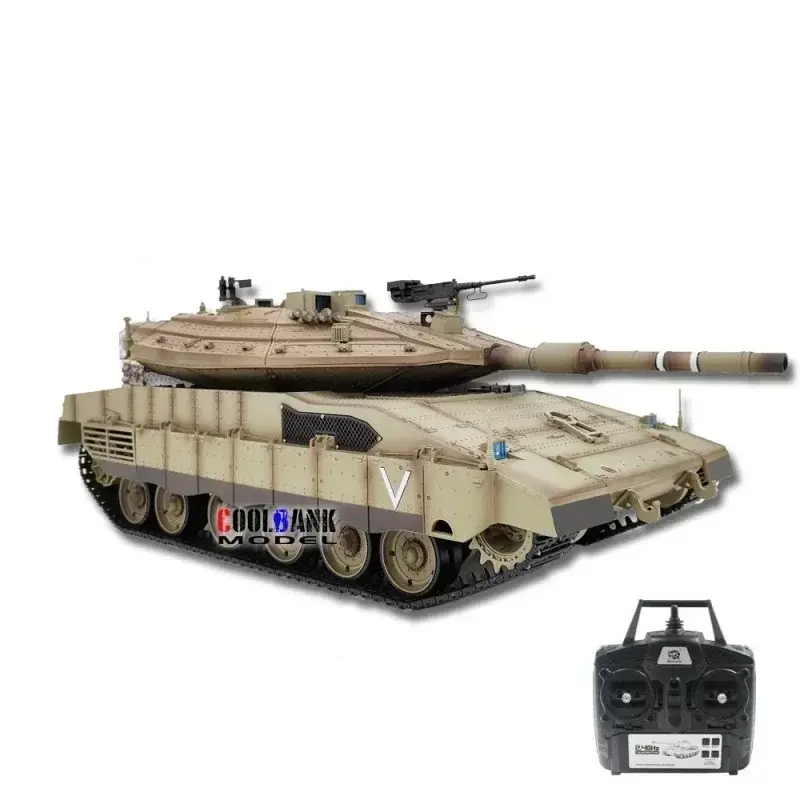 2024 Nieuwe Tank Afstandsbediening Henglong 3958 Israël Merkava Mk Iv Hoofdgevechtsmodel 1/16 Metalen Sporen Off-Road Rc Auto Kinderspeelgoed