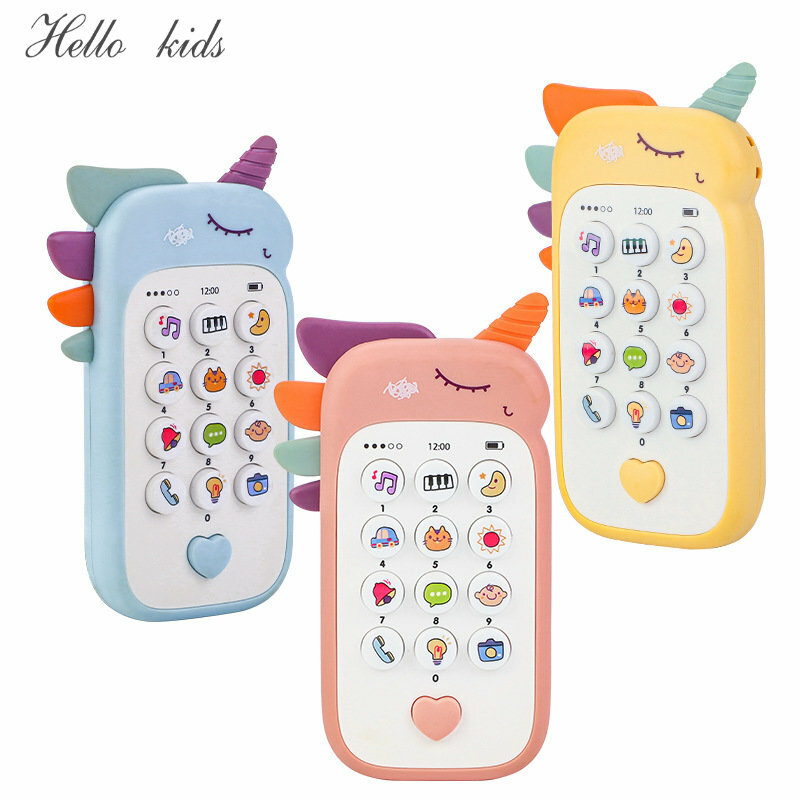 Téléphone jouet pour bébé avec son musical, jouets de sommeil pour bébé, jouets de simulation TeWindsor, cadeaux pour enfants précoces