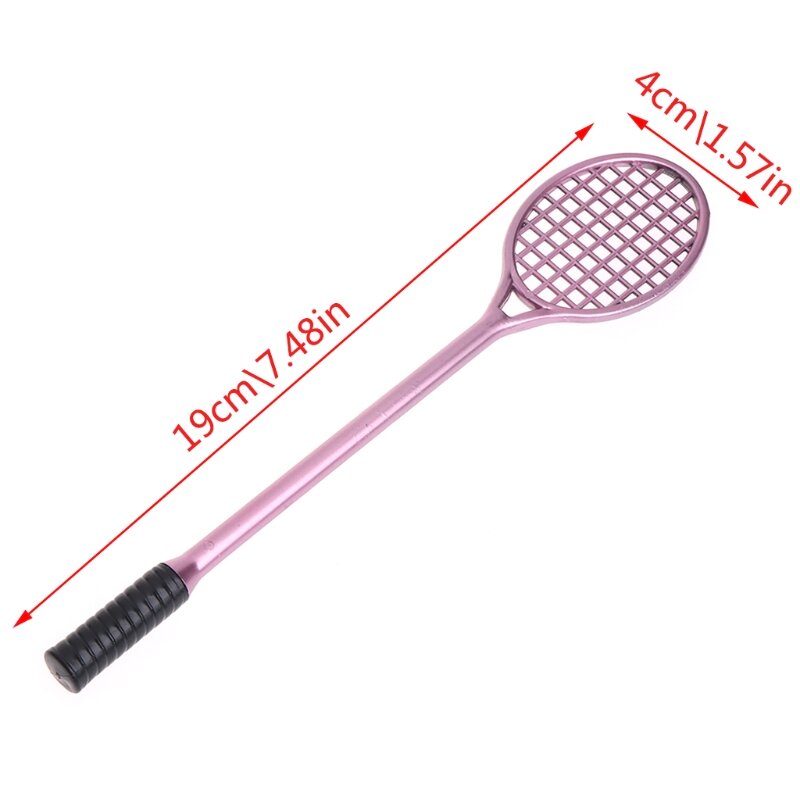 Raket Badminton Mini, Kit tanah kristal bentuk Slime dengan pena Gel Slime