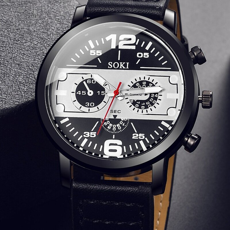 2023 Top Marke Luxus Mode Kalender Uhr Männer Leder armband Uhr Sport uhren Herren Quarz Armbanduhr Relogio Masculino